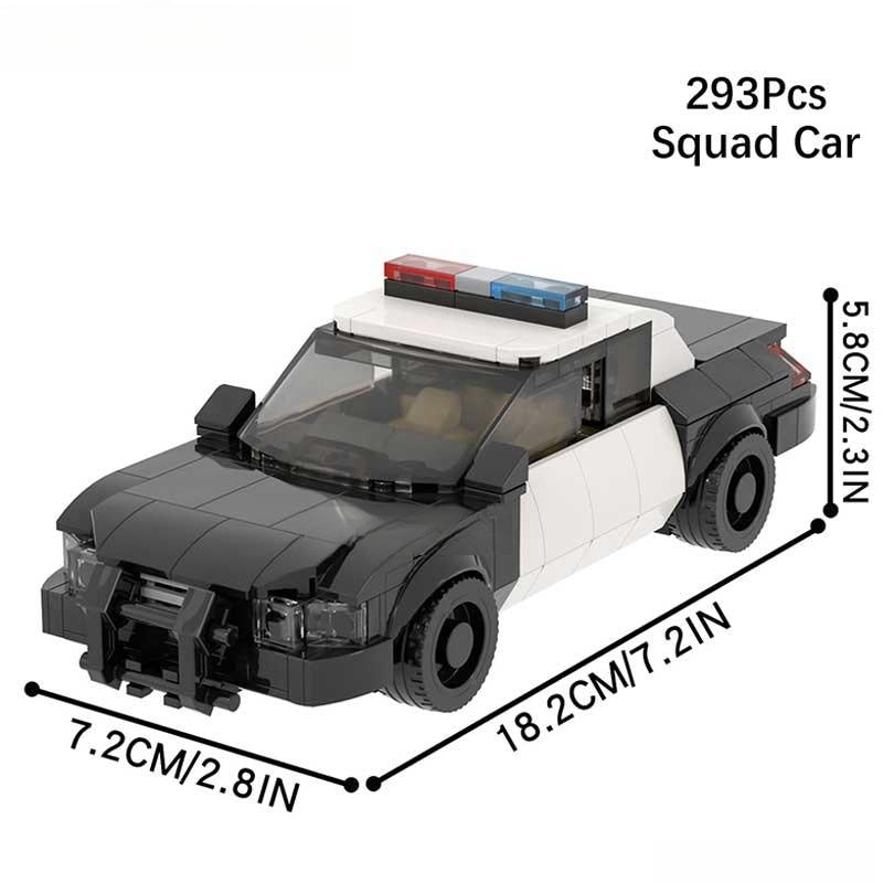 Police Squad Car 293 piece Lego Minifigures Custom Toys