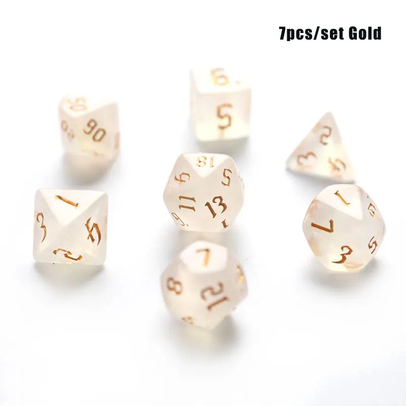 Polyhedral 7-Dice Two-Tone Swirl-DND Dice Set for RPG/MTG D4 D6 D8 D10 D% D12 D20 Dice Games 7pcs/set Family Party Board Games