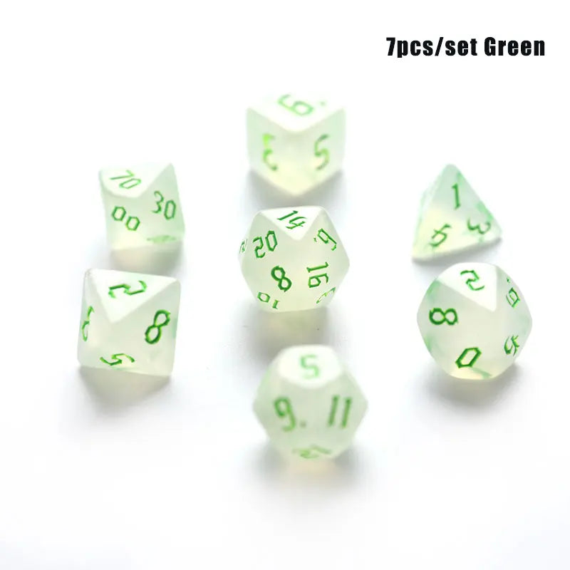 Polyhedral 7-Dice Two-Tone Swirl-DND Dice Set for RPG/MTG D4 D6 D8 D10 D% D12 D20 Dice Games 7pcs/set Family Party Board Games