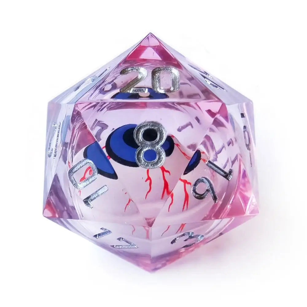 Polyhedral Dragon Eye Dice Home Decor Resin Crafts Crystal Tarot Game Party Toys Ornaments Liquid Longan Dice