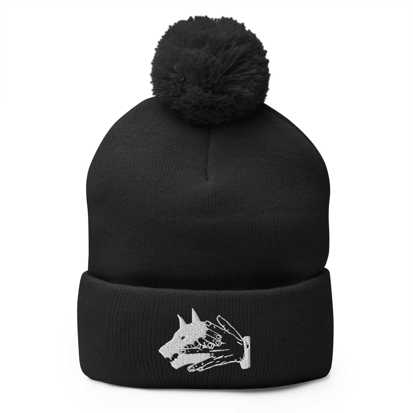 Demon Dog Megumi Shikigami Anime Pom-Pom Beanie - Black