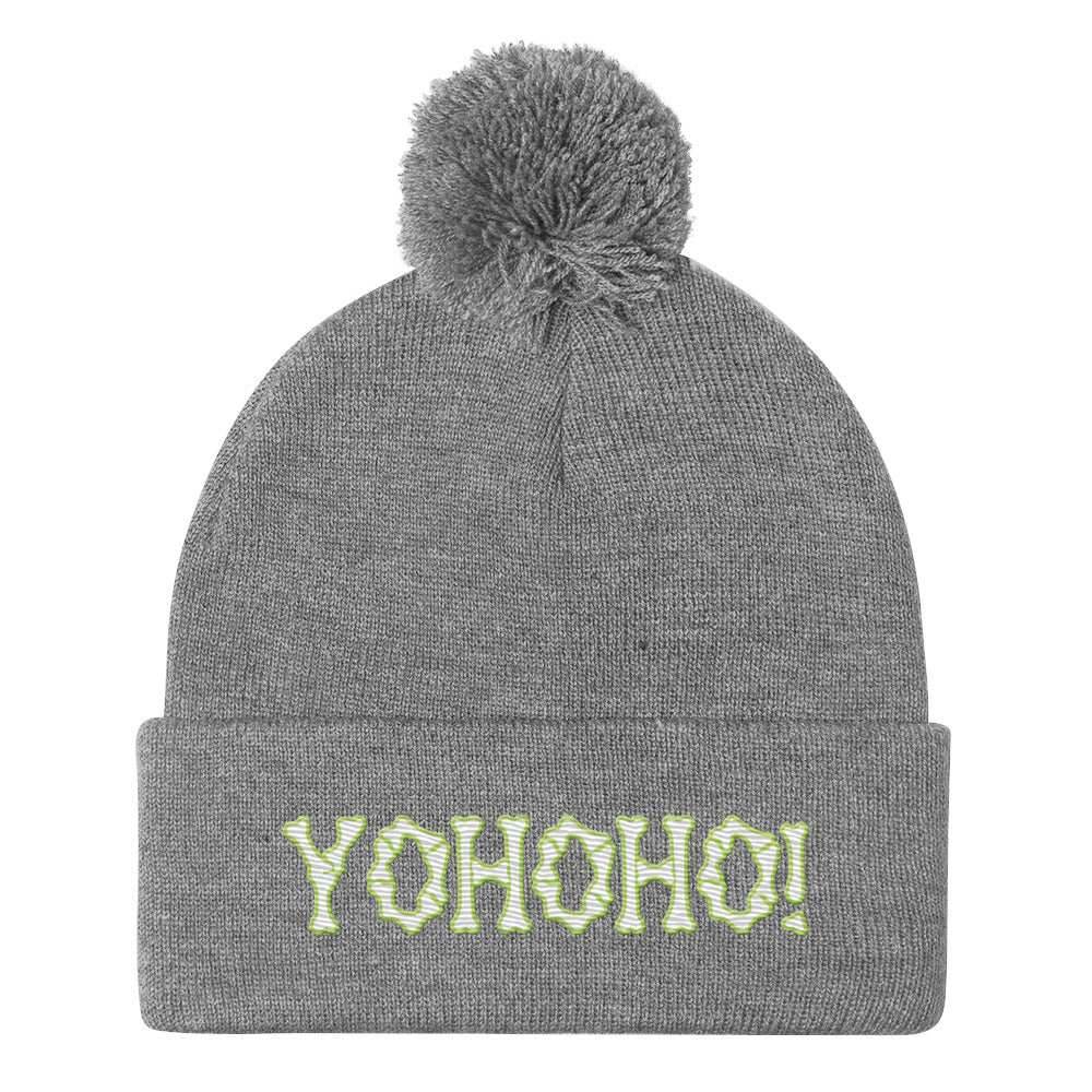 Yohoho Brook Embroidered Unisex Anime Pom-Pom Beanie - Black