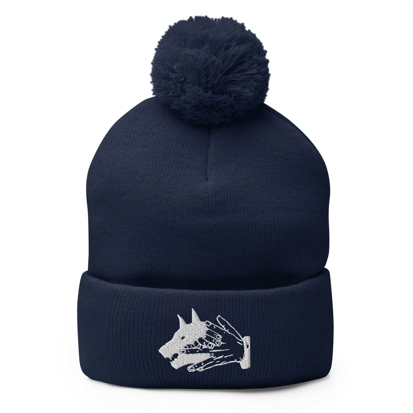 Demon Dog Megumi Shikigami Anime Pom-Pom Beanie - Navy