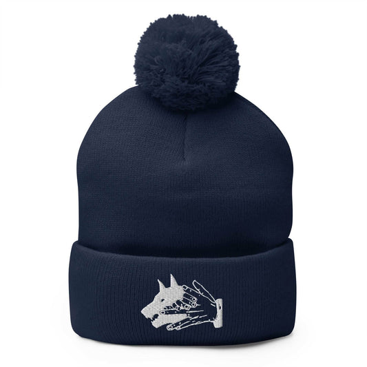Demon Dog Megumi Shikigami Anime Pom-Pom Beanie - Navy