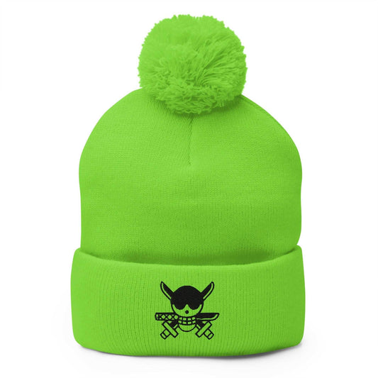 Zoro Moss Head Anime Pom-Pom Beanie - 