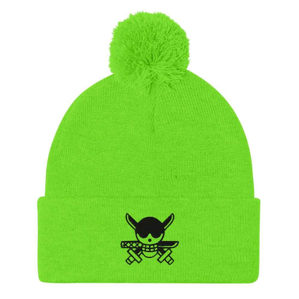 Zoro Moss Head Anime Pom-Pom Beanie - 