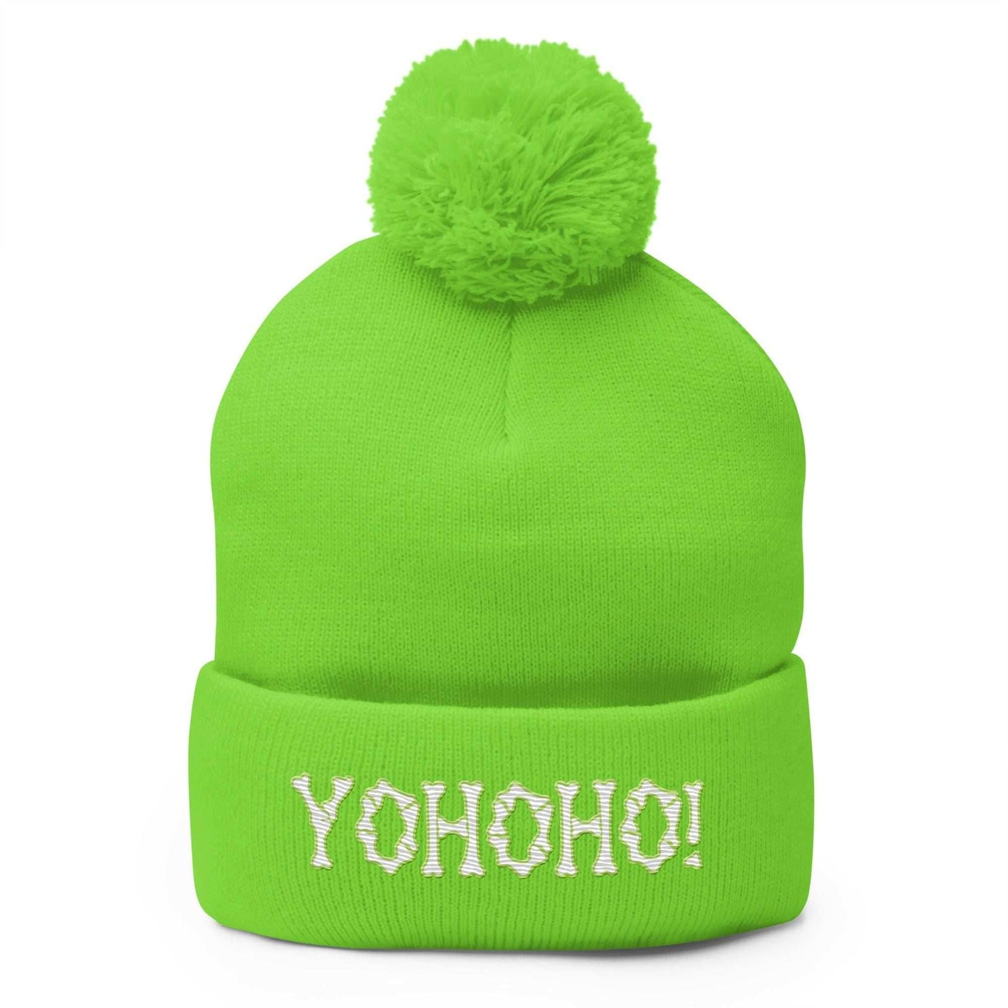 Yohoho Brook Embroidered Unisex Anime Pom-Pom Beanie - Green