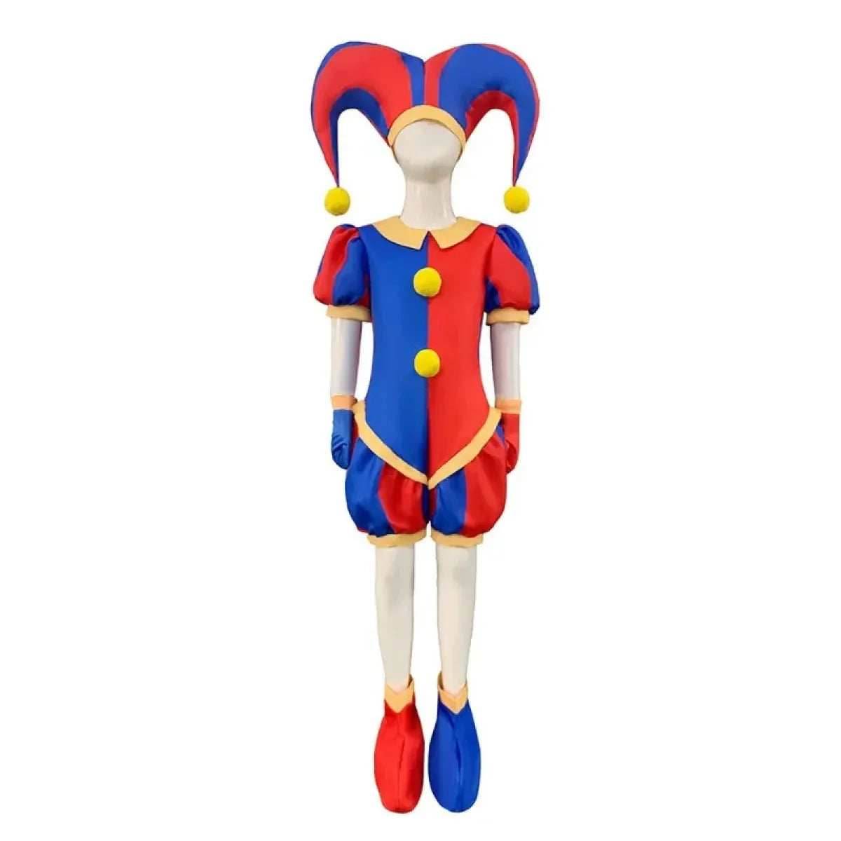 Pomni Cosplay Costume – The Amazing Digital Circus Jumpsuit and Hat - Pomni A / 120cm