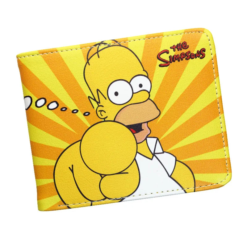 Popular Cartoon Wallet PU Leather Shourt Purse with Zipper Coin Pocket