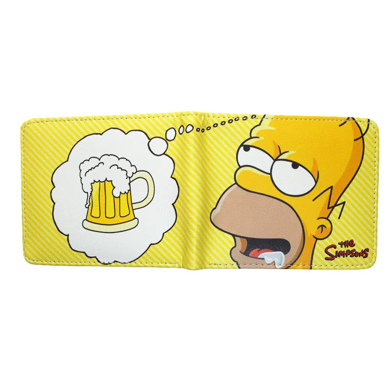 Popular Cartoon Wallet PU Leather Shourt Purse with Zipper Coin Pocket