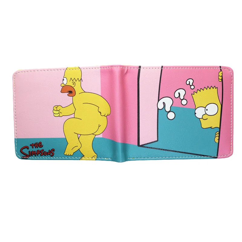 Popular Cartoon Wallet PU Leather Shourt Purse with Zipper Coin Pocket