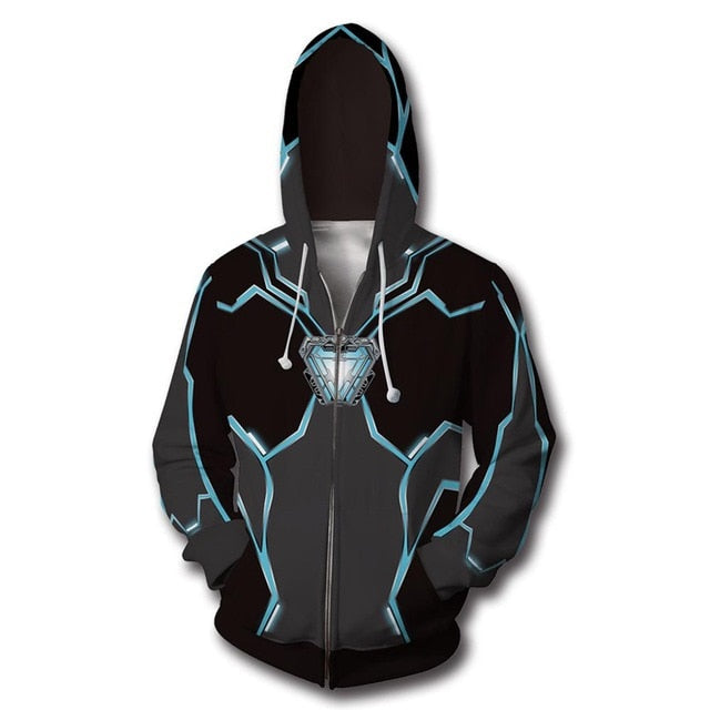 Popular Marvel movie venom 3D Printed Hoodies Men Women Spiderman Hooded Sweatshirts hip hop Zipper Pocket Jackets