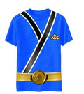 Power Rangers Blue Samurai Ranger Uniform Monster Toddler T-shirt - YS
