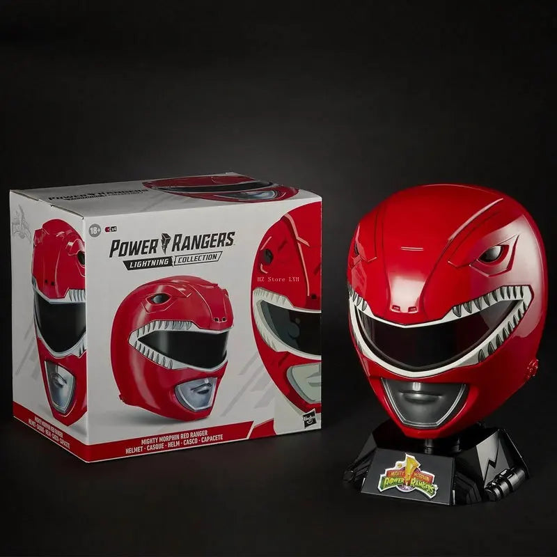 Power Rangers Red Ranger Helmet with Display Stand