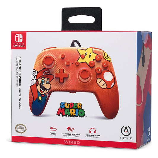 PowerA Enhanced Wired Controller for Nintendo Switch - Mario