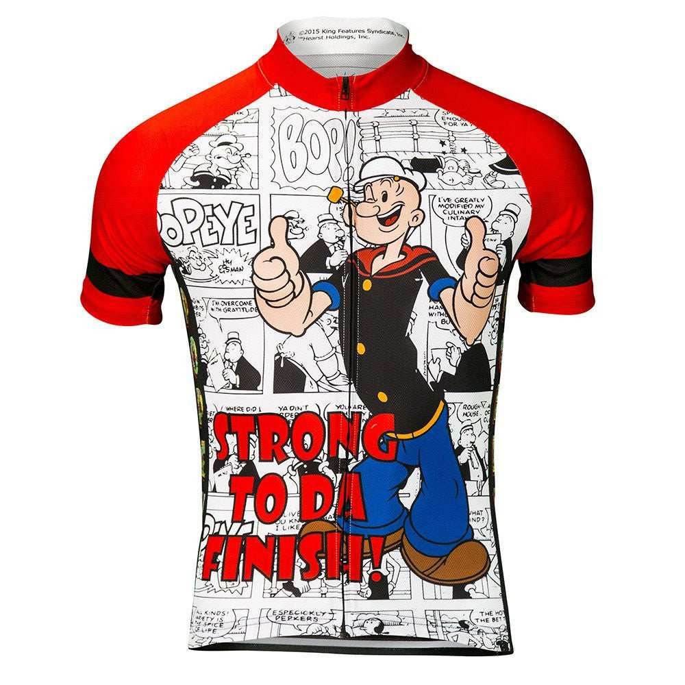 Popeye Strong to da Finish Men's Cycling Jersey (M, L, 2XL) - Medium