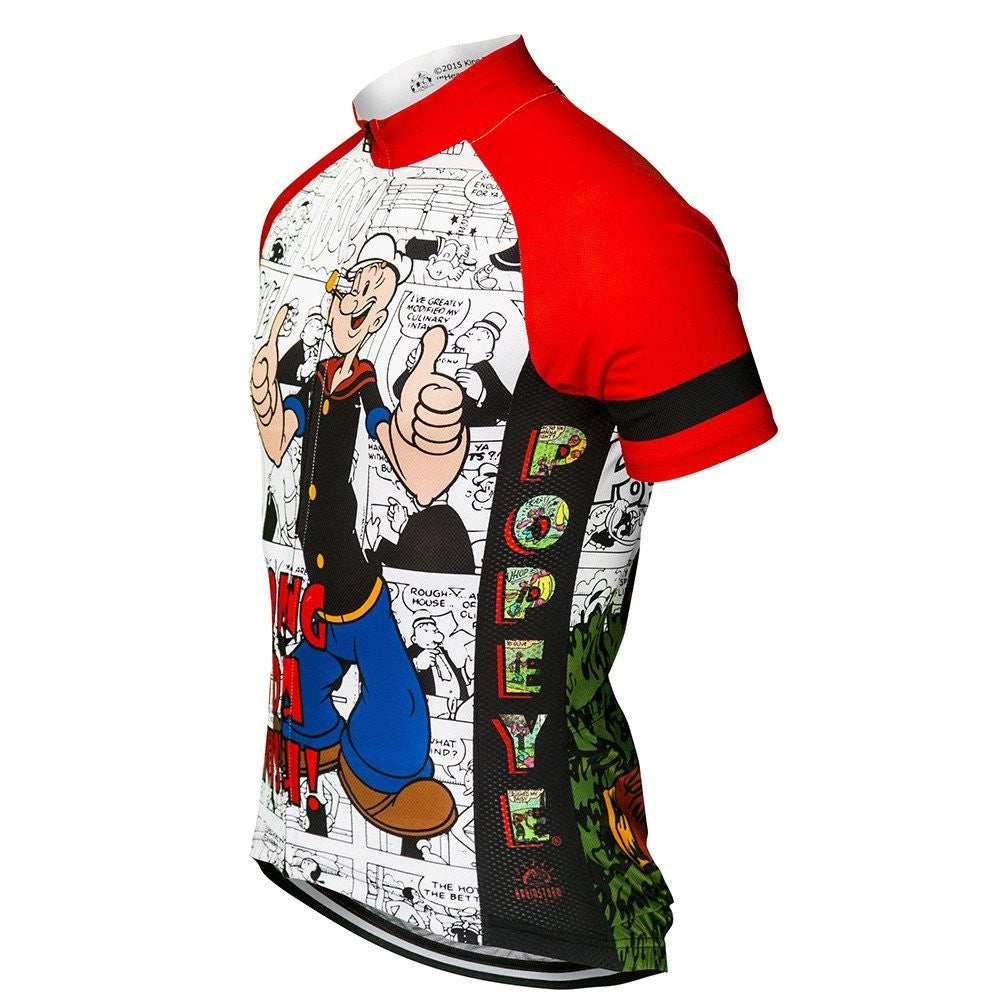 Popeye Strong to da Finish Men's Cycling Jersey (M, L, 2XL) - Medium