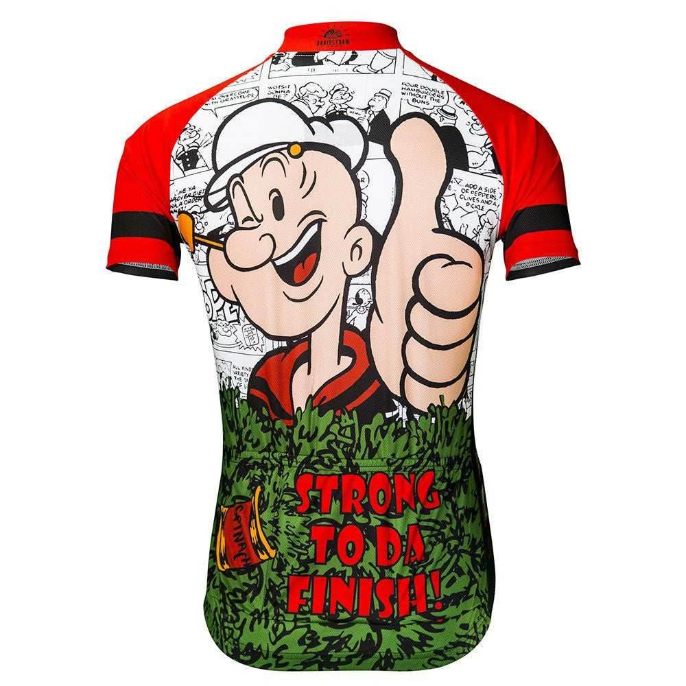 Popeye Strong to da Finish Men's Cycling Jersey (M, L, 2XL) - Medium