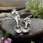 Welsh Daffodil Love Spoon Earrings