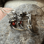 Lovely Dainty Thistle Necklace - Amethyst