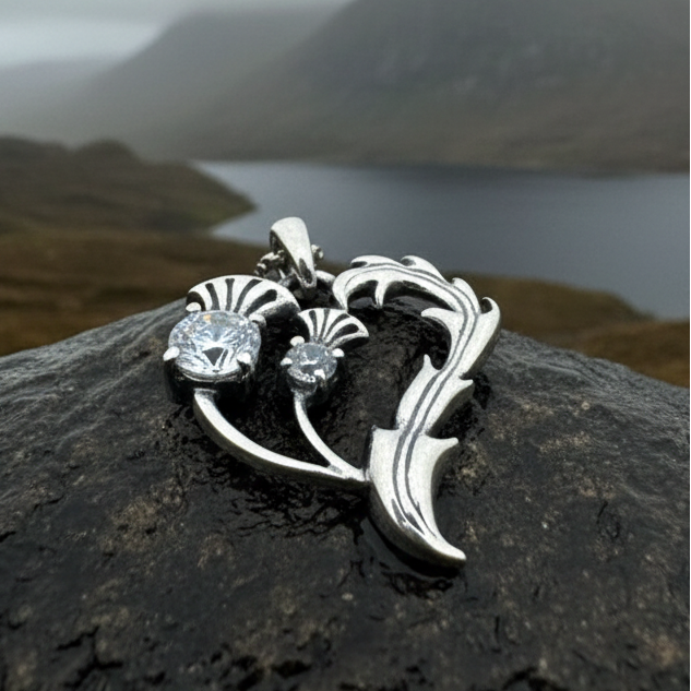 Lovely Dainty Thistle Necklace