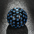 Premium Black Acrylic D100 Dice – Vibrant Blue Numbering