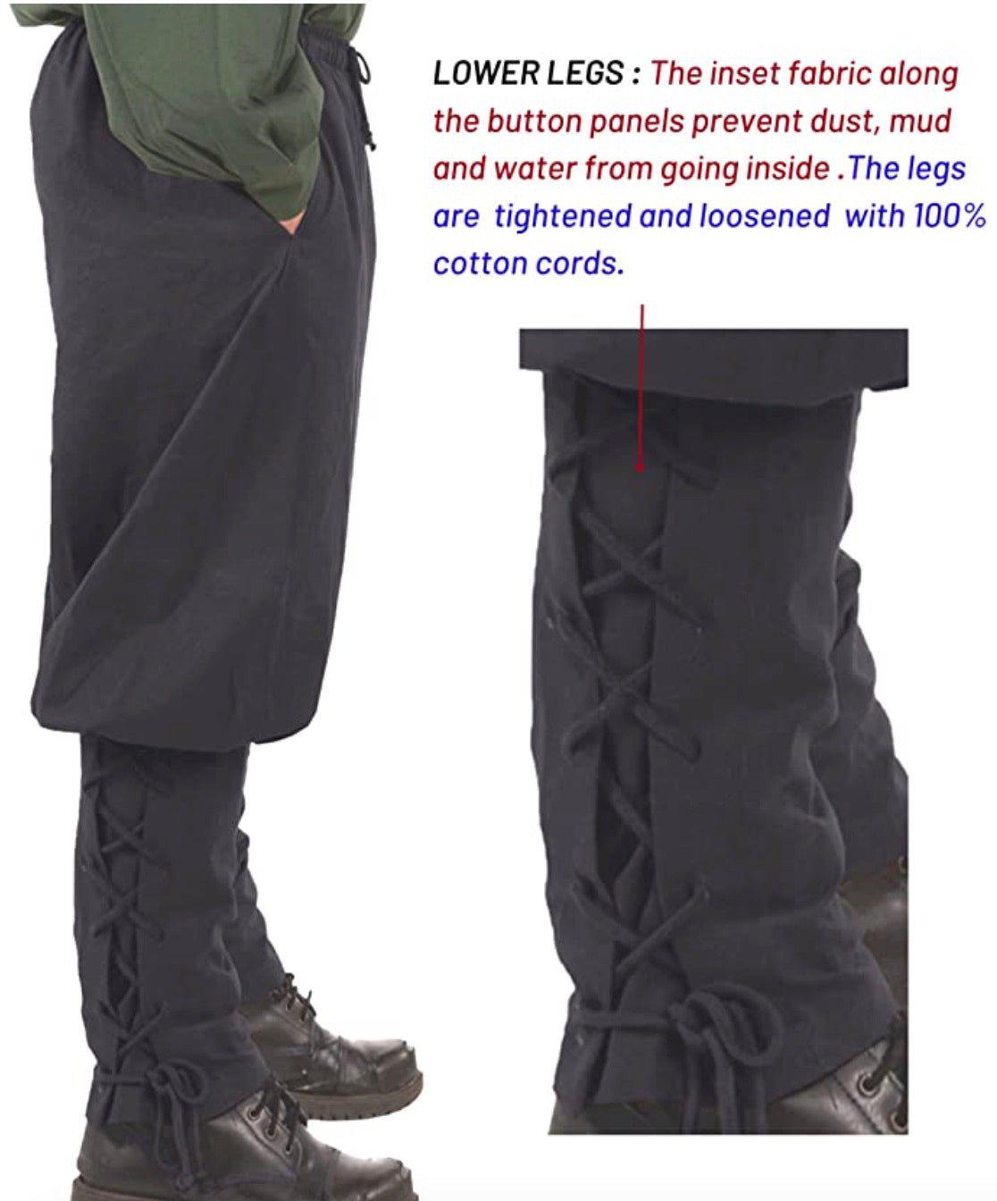 Premium Viking LARP Linen Latticework Trousers