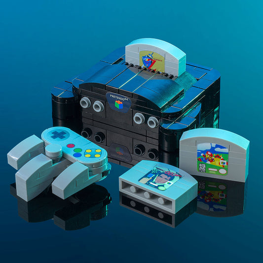 Pretendo 64 - Custom Classic Video Game Console Set made using LEGO parts