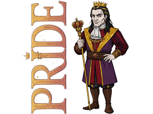 Pride Superbia 7 Sinkins™ Vinyl Sticker – Personification of Pride | Waterproof & UV-Proof - Mini