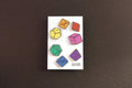 Rainbow Tiny Dice Buddies Hard Enamel Pin Set