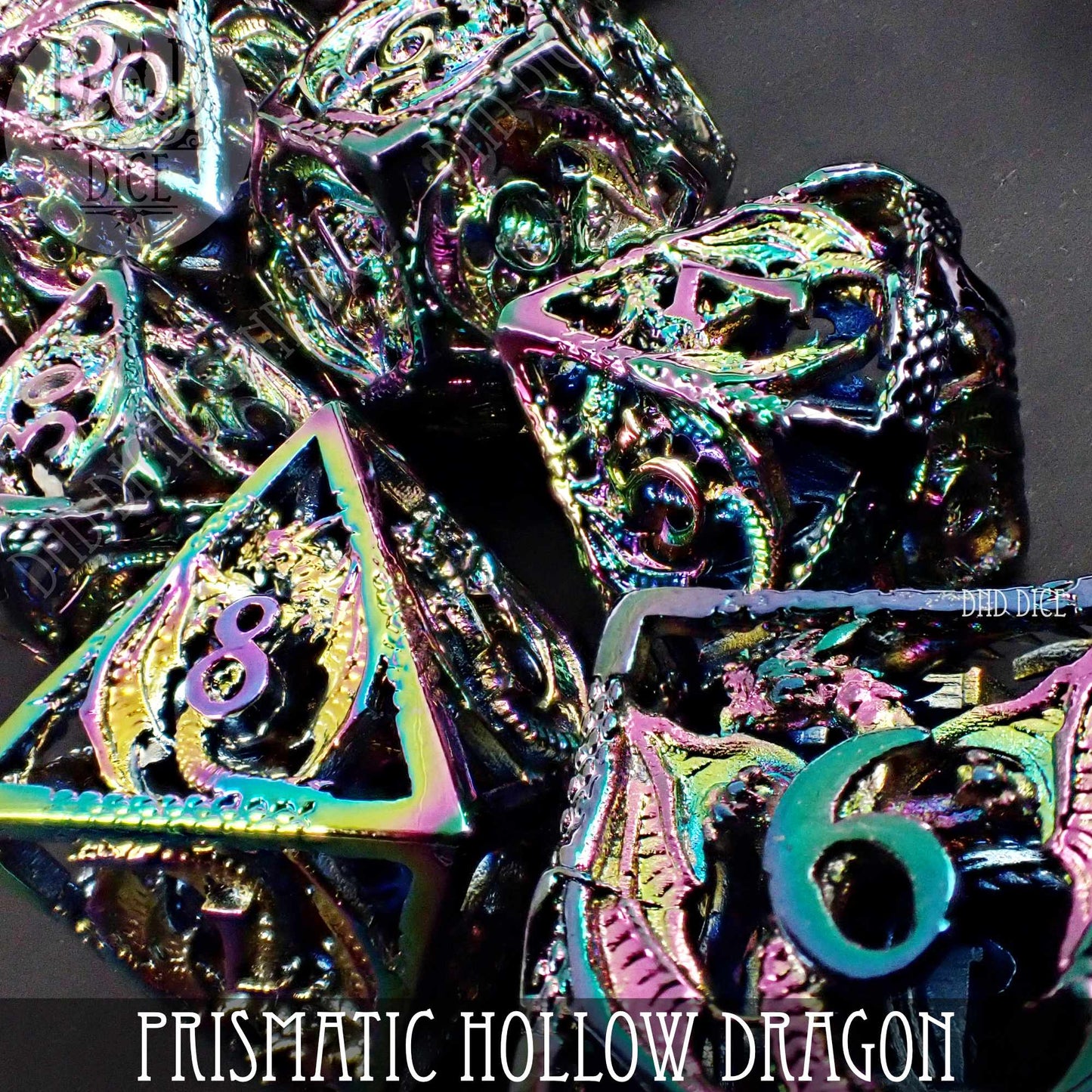 Prismatic Dragon Metal Dice Set (Gift Box)