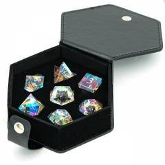 Prismatic Rainbow Glass Gemstone Dice Set - 