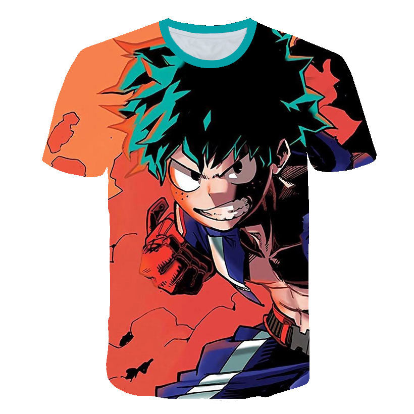 My Hero Academia in men's T-Shirt All Might 3D Printing tshirts Cosplay NUOVO Anime Short Sleeve Casual Top-4