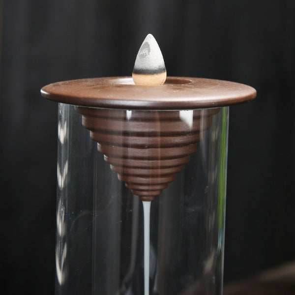 Hourglass Backflow Enclosed Backflow Incense Burner - Brown