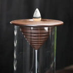 Hourglass Backflow Enclosed Backflow Incense Burner - Brown