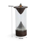 Hourglass Backflow Enclosed Backflow Incense Burner - Brown