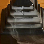 Pyramid Temple Backflow Incense Burner - Black