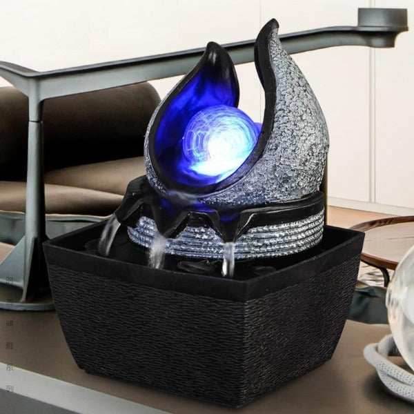 Mystic Crystal Indoor Zen Water Fountain - Black / EU