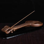Handmade Lute Incense Stick Holder - Brown