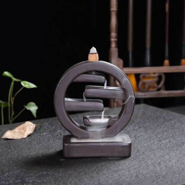 Tata Round Backflow Incense Burner Waterfall - 