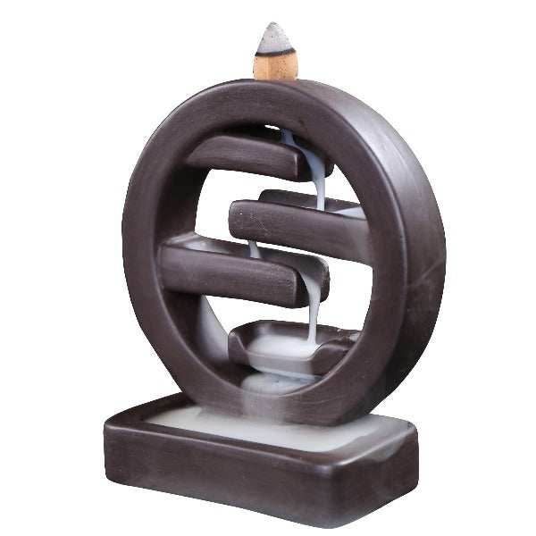 Tata Round Backflow Incense Burner Waterfall - 