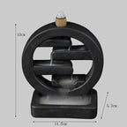 Tata Round Backflow Incense Burner Waterfall - 
