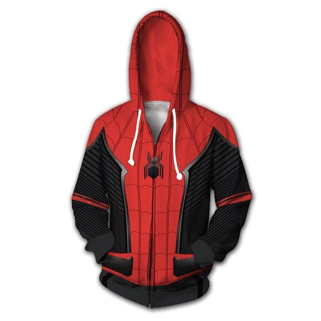 Popular Marvel movie venom 3D Printed Hoodies Men Women Spiderman Hooded Sweatshirts hip hop Zipper Pocket Jackets-3