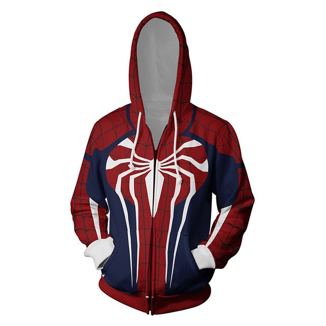 Popular Marvel movie venom 3D Printed Hoodies Men Women Spiderman Hooded Sweatshirts hip hop Zipper Pocket Jackets-16