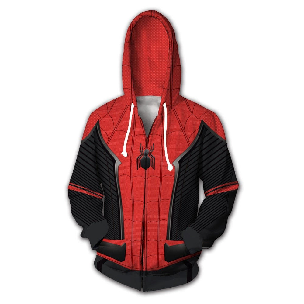 Popular Marvel movie venom 3D Printed Hoodies Men Women Spiderman Hooded Sweatshirts hip hop Zipper Pocket Jackets-4