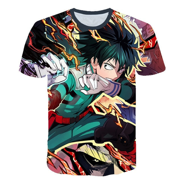 Summer High-Quality Unisex Boku No Hero T Shirt My Hero Academia Tees T-Shirt Tshirt Harajuku Yoh Asakura Midoriya Izuku T-shirt-2