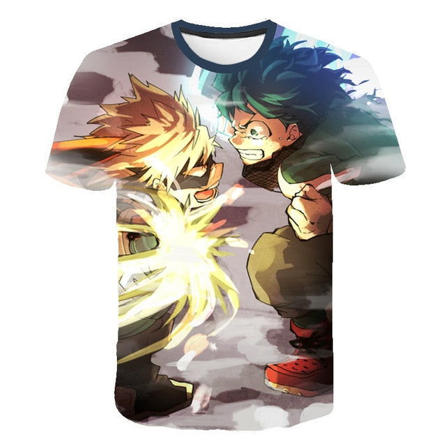 Summer High-Quality Unisex Boku No Hero T Shirt My Hero Academia Tees T-Shirt Tshirt Harajuku Yoh Asakura Midoriya Izuku T-shirt-7