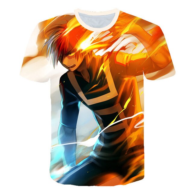 My Hero Academia in men's T-Shirt All Might 3D Printing tshirts Cosplay NUOVO Anime Short Sleeve Casual Top-5