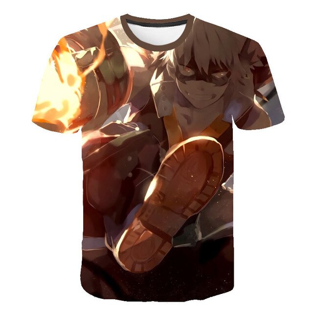 My Hero Academia in men's T-Shirt All Might 3D Printing tshirts Cosplay NUOVO Anime Short Sleeve Casual Top-12