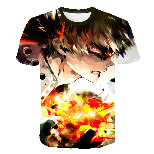 My Hero Academia in men's T-Shirt All Might 3D Printing tshirts Cosplay NUOVO Anime Short Sleeve Casual Top-15